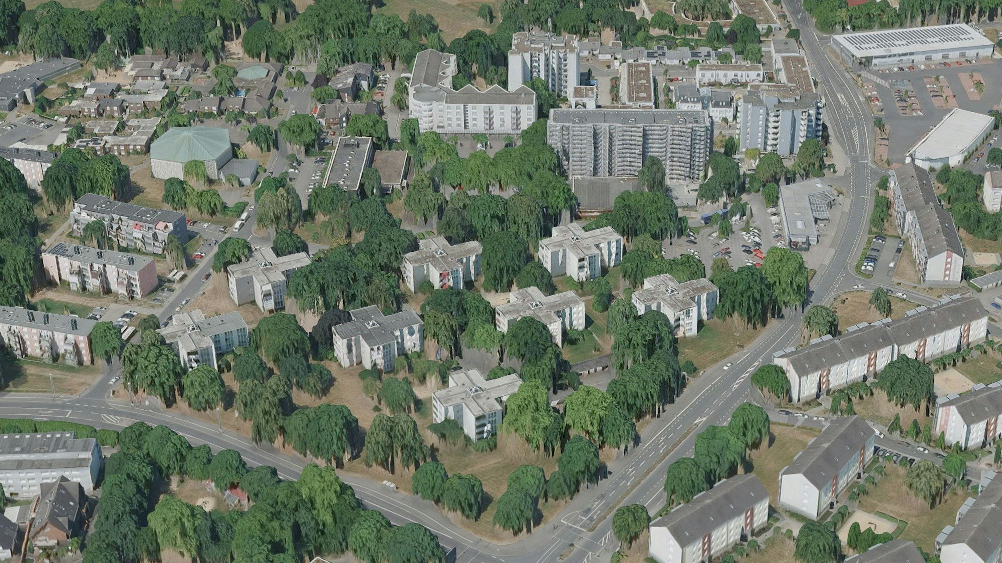 Rheindorf-Nord Foto: Geobasis NRW