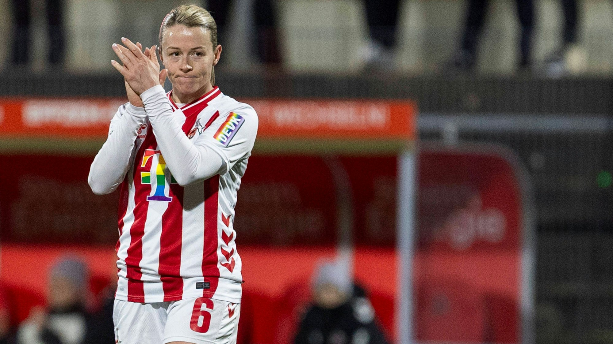 Google Pixel Frauen-Bundesliga: 1. FC Köln - SGS Essen 09.02.2026 Sandra Maria Jessen 1. FC Köln, 6 am 17. Spieltag der Google Pixel Frauen-Bundesliga im Spiel des 1. FC Köln gegen die SGS Essen am 09.02.2026 im Franz-Kremer-Stadion in Köln. *** Google Pixel Womens Bundesliga 1 FC Köln SGS Essen 09 02 2026 Sandra Maria Jessen 1 FC Köln, 6 on matchday 17 of the Google Pixel Womens Bundesliga in the match between 1 FC Köln and SGS Essen on 09 02 2026 at Franz Kremer Stadium in Cologne Copyright: xBEAUTIFULxSPORTS/Meuselx