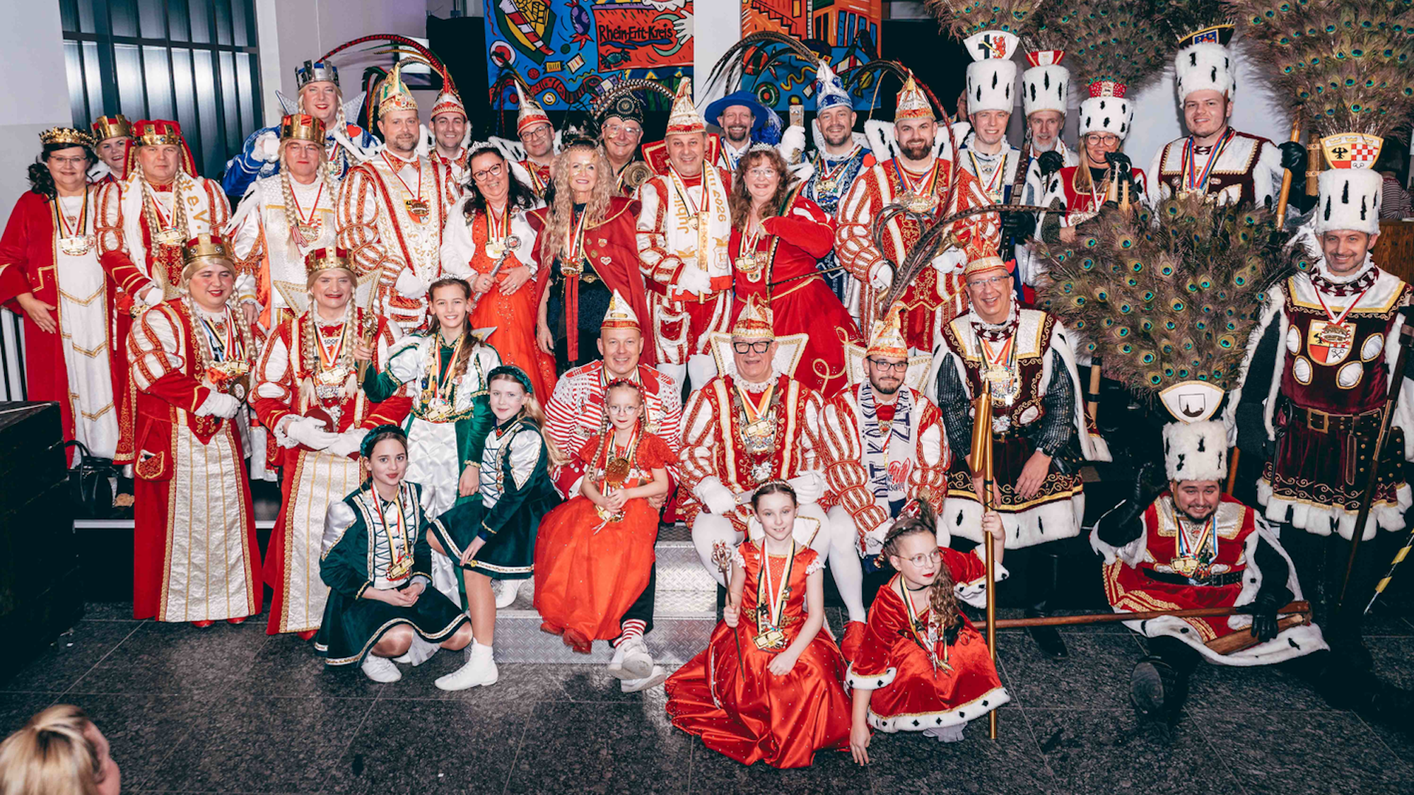 Das Foto zeigt die Tollitäten der Session 2026.