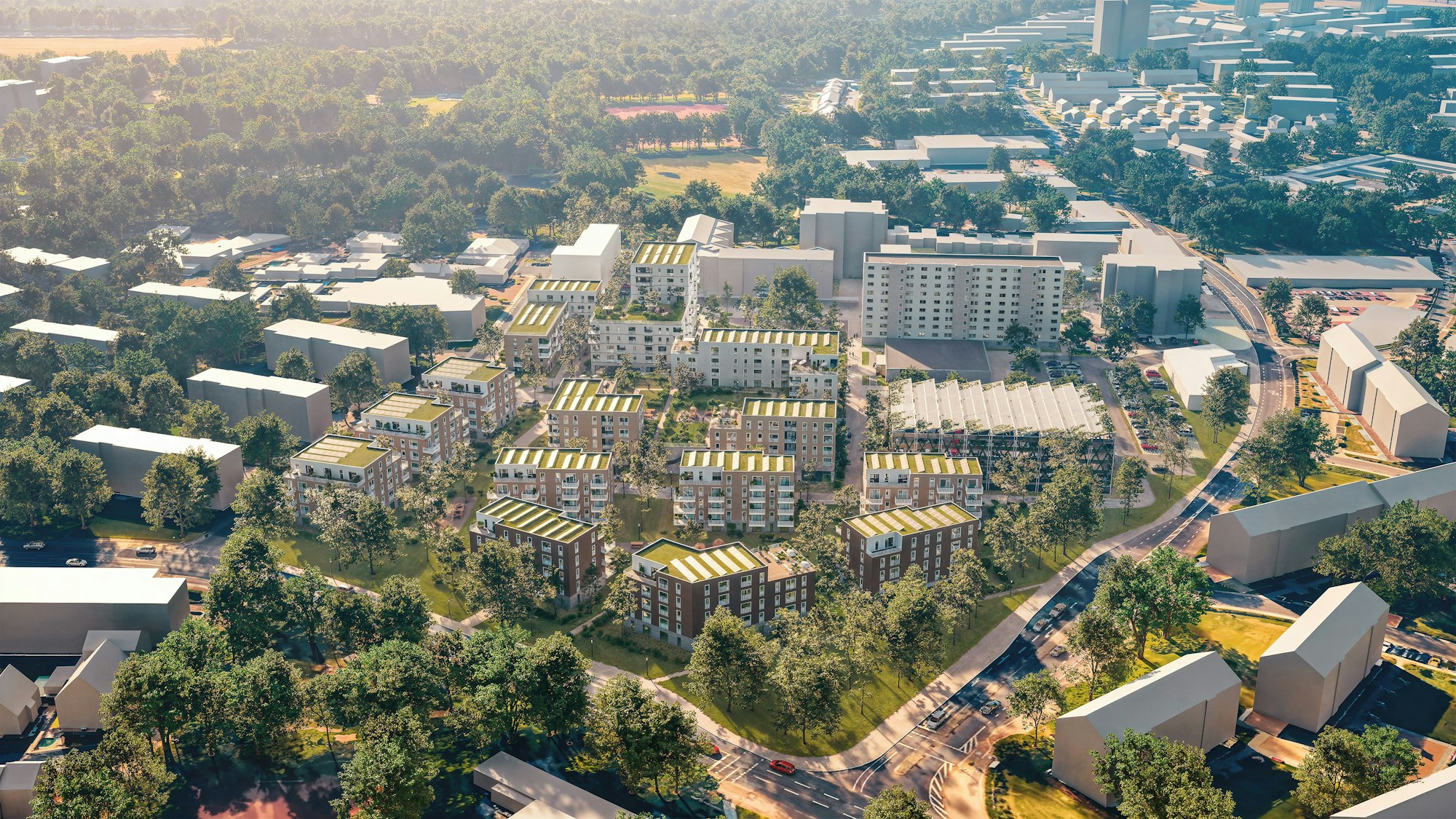 Planskizze des Königsberger Platzes in Rheindorf