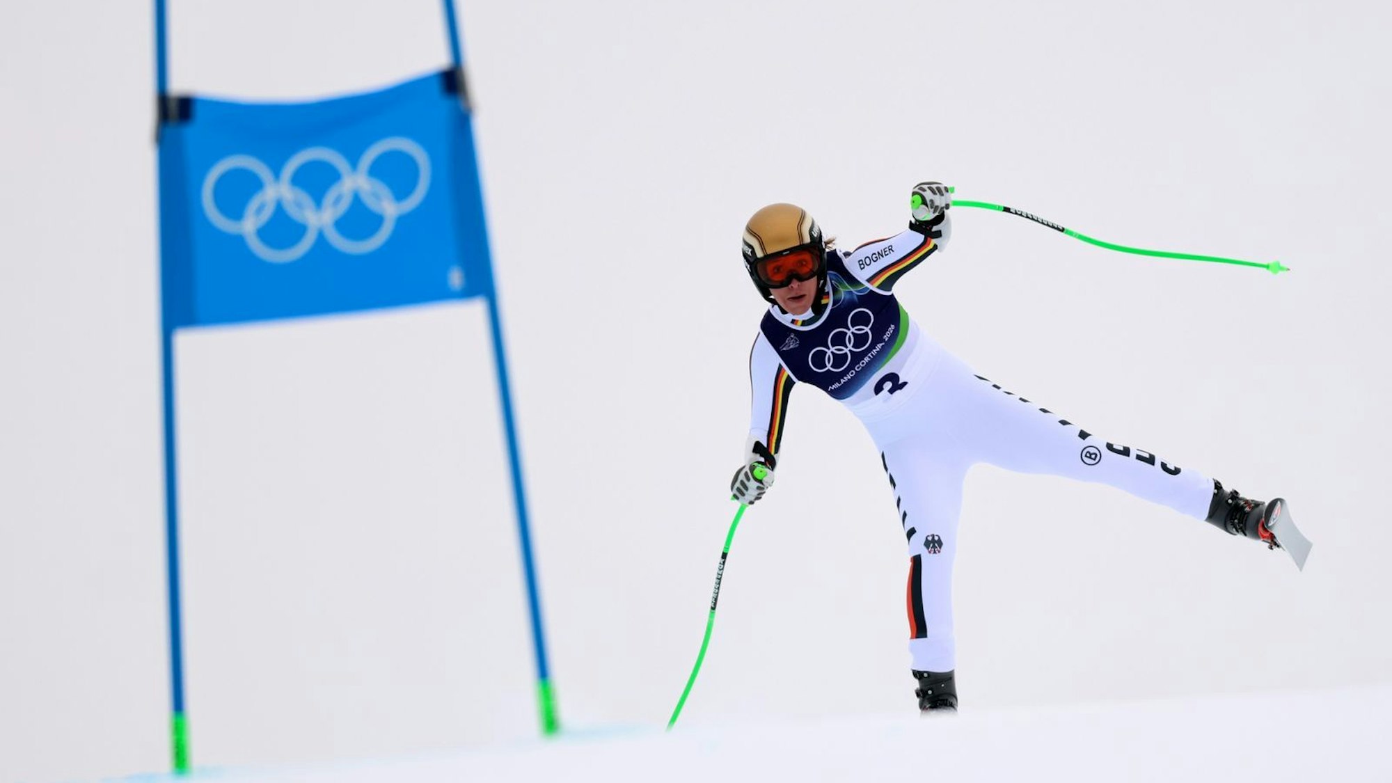 Kira Weidle-Winkelmann erreichte beim olympischen Super-G nicht das Ziel - so wie viele andere Starterinnen auch. (Bild: 2026 Getty Images/Julian Finney)