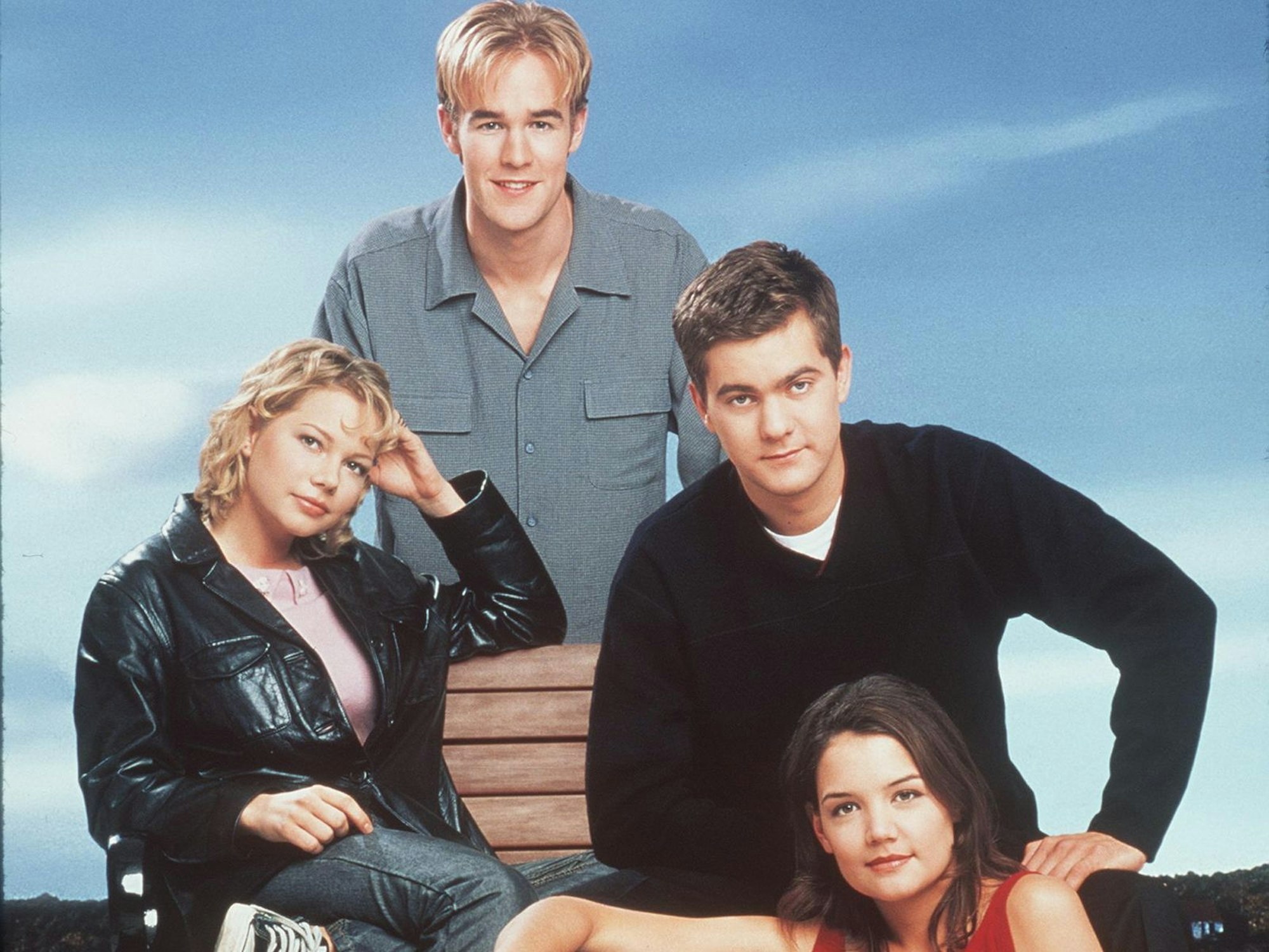Der Cast der Serie „Dawson's Creek“, von links: Michelle Williams, James Van Der Beek, Joshua Jackson und Katie Holmes. (Bild: Columbia TriStar)