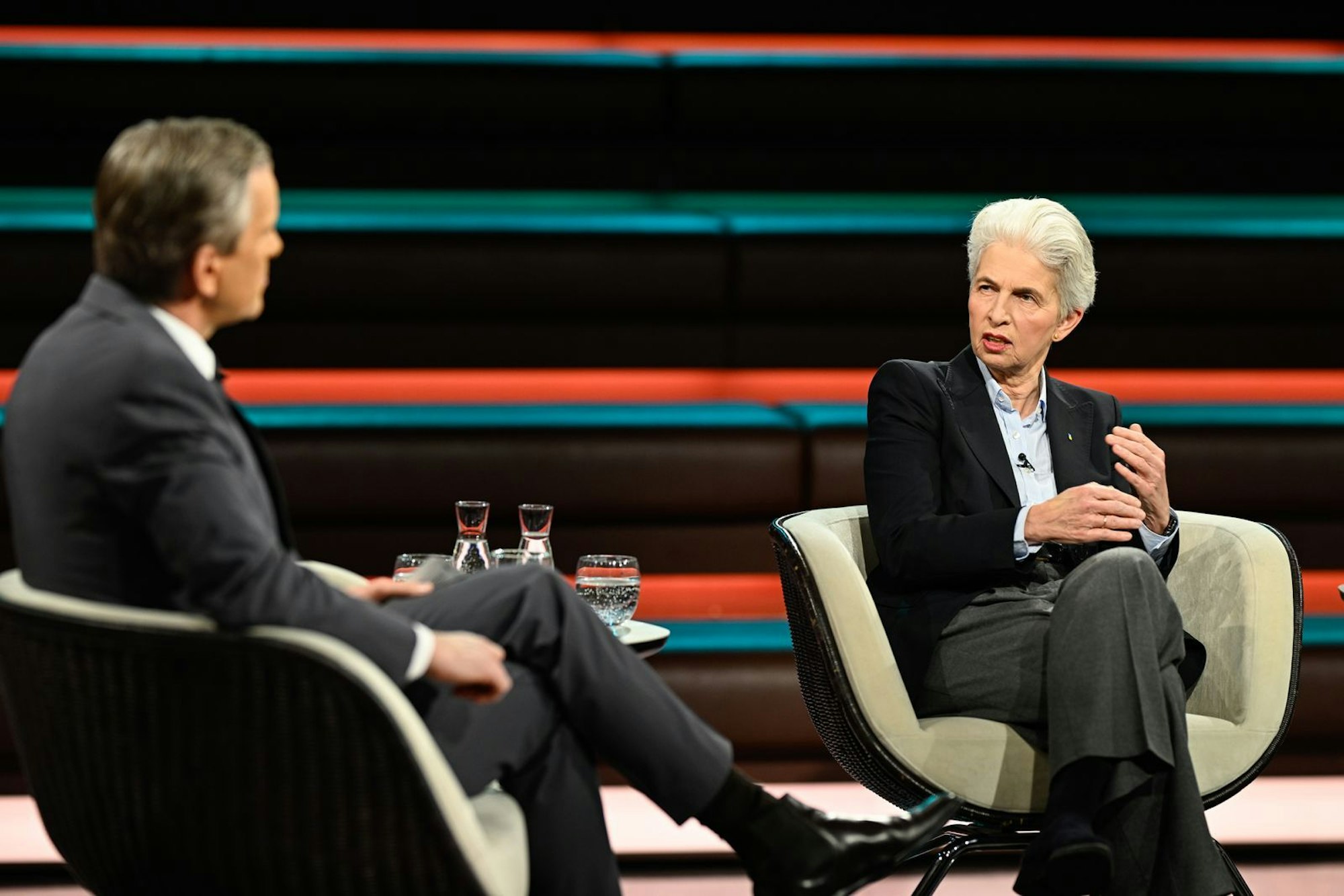 FDP-Politikerin Marie-Agnes Strack-Zimmermann kritisierte bei Lanz scharf das Vorgehen der US-Bundesbehörde ICE: „Das ist nicht 'schwierig', das ist kriminell.“ (Bild: ZDF/ Markus Hertrich)