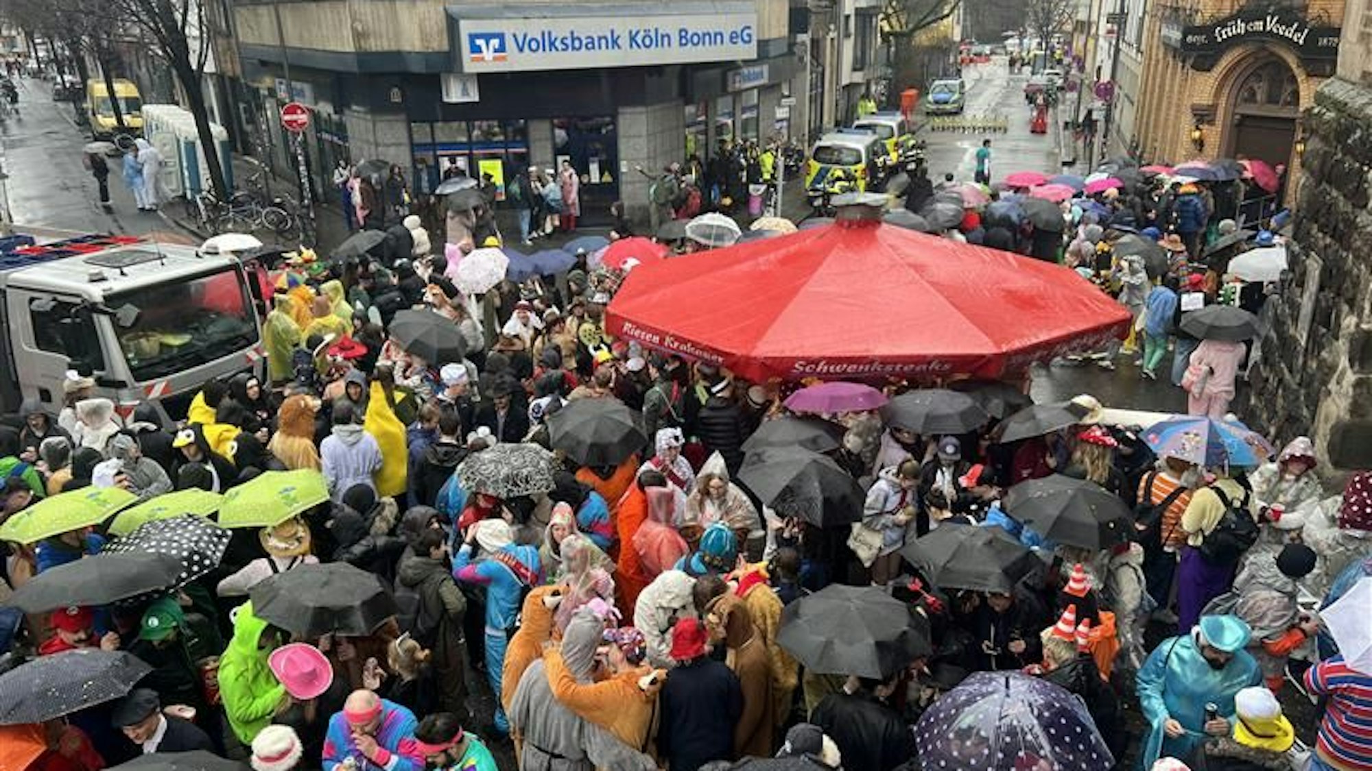 Auch in der Südstadt regnet es.