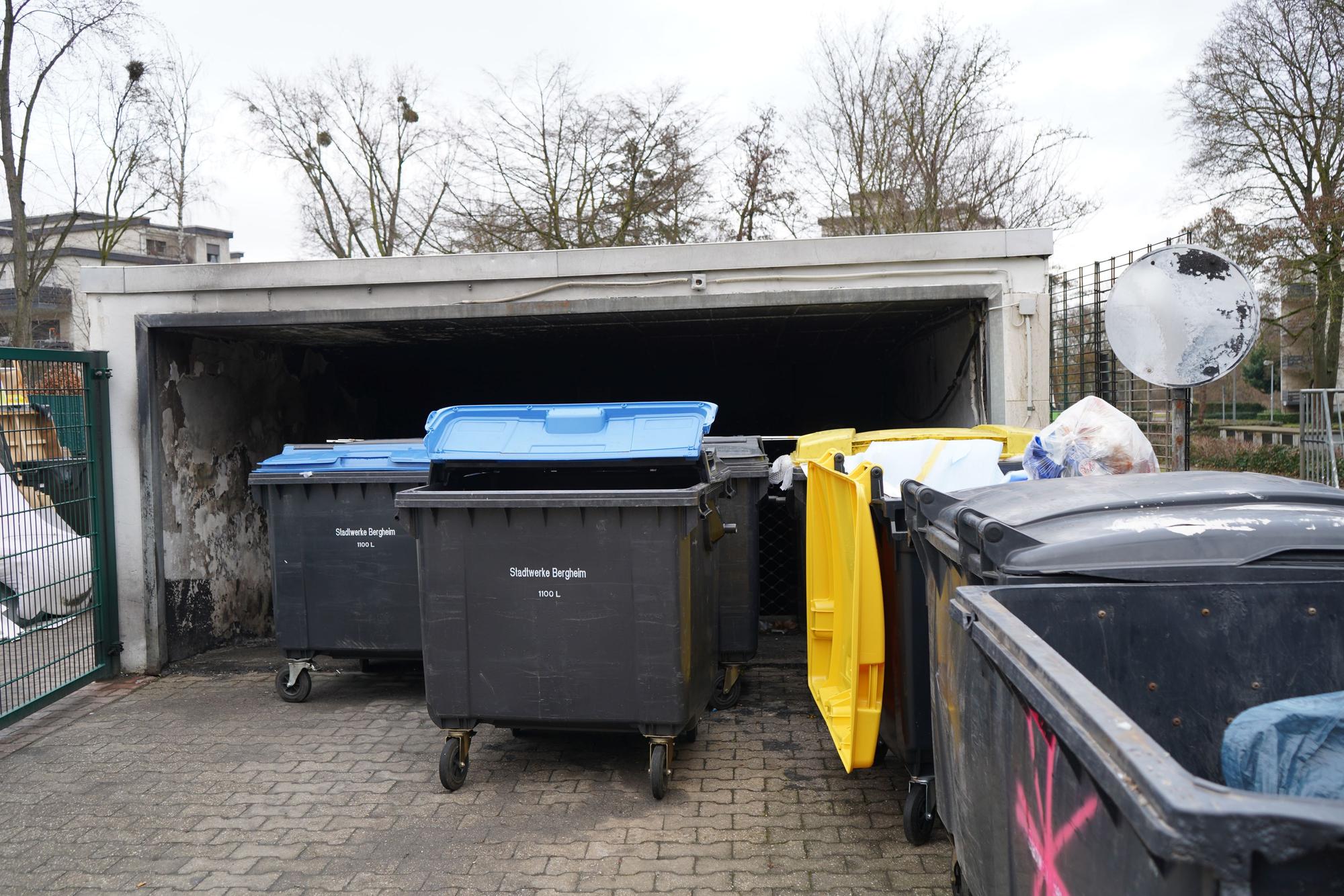 Das Bild zeigt mehrere Großcontainer für Müll.