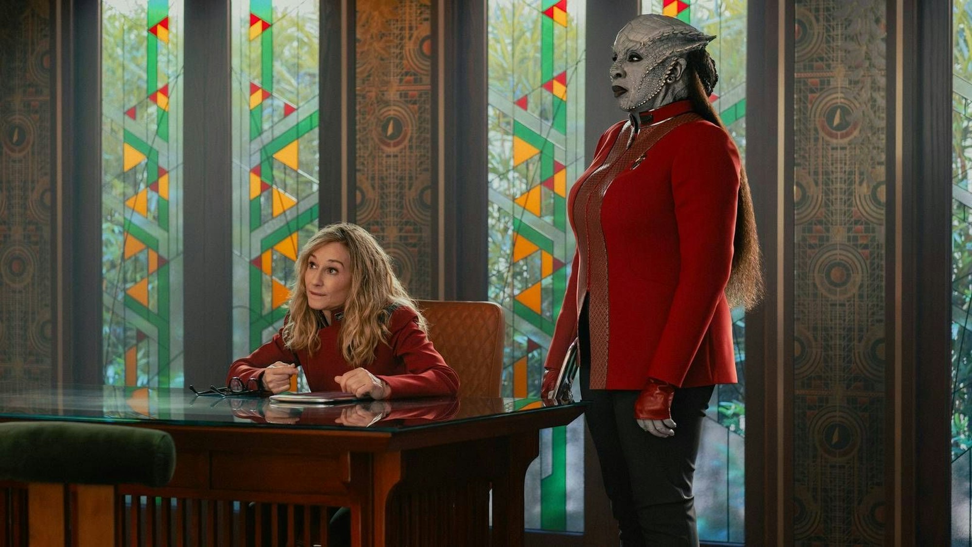 Seit Januar ist Hunter in „Star Trek: Starfleet Academy“ auf Paramount+ und Sky Cinema zu sehen. (Bild: Brooke Palmer / Paramount Plus)