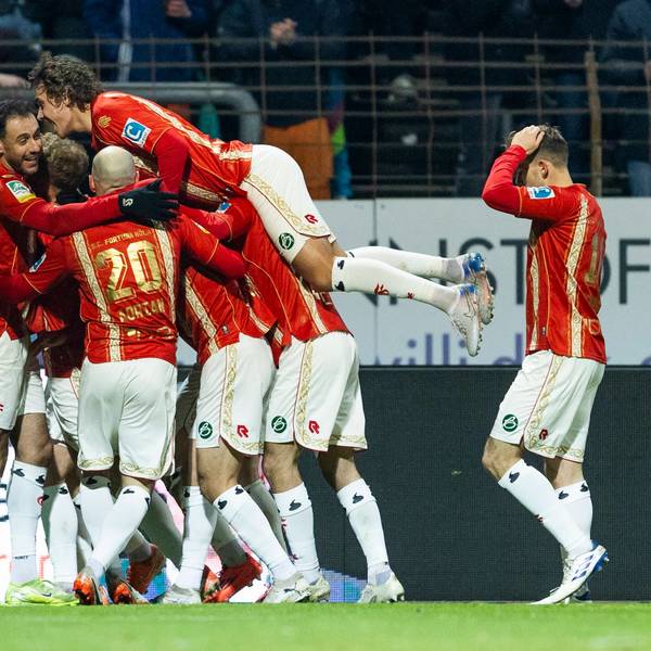 Regionalliga West: Fortuna Köln - FC Gütersloh, 13.02.2026 Jubel nach dem Tor zur 1:0 Führung durch Timo Bornemann Fortuna Köln, 19 Regionalliga West, Fortuna Köln - FC Gütersloh, 22. Spieltag, am 13.02.2026, Südstadion, Köln *** Regionalliga West Fortuna Köln FC Gütersloh, 13 02 2026 Cheers after Timo Bornemanns goal to give Fortuna Köln a 1-0 lead, 19 Regionalliga West, Fortuna Köln FC Gütersloh, 22 Matchday, on 13 02 2026, Südstadion, Cologne Copyright: xBEAUTIFULxSPORTS/Meuselx