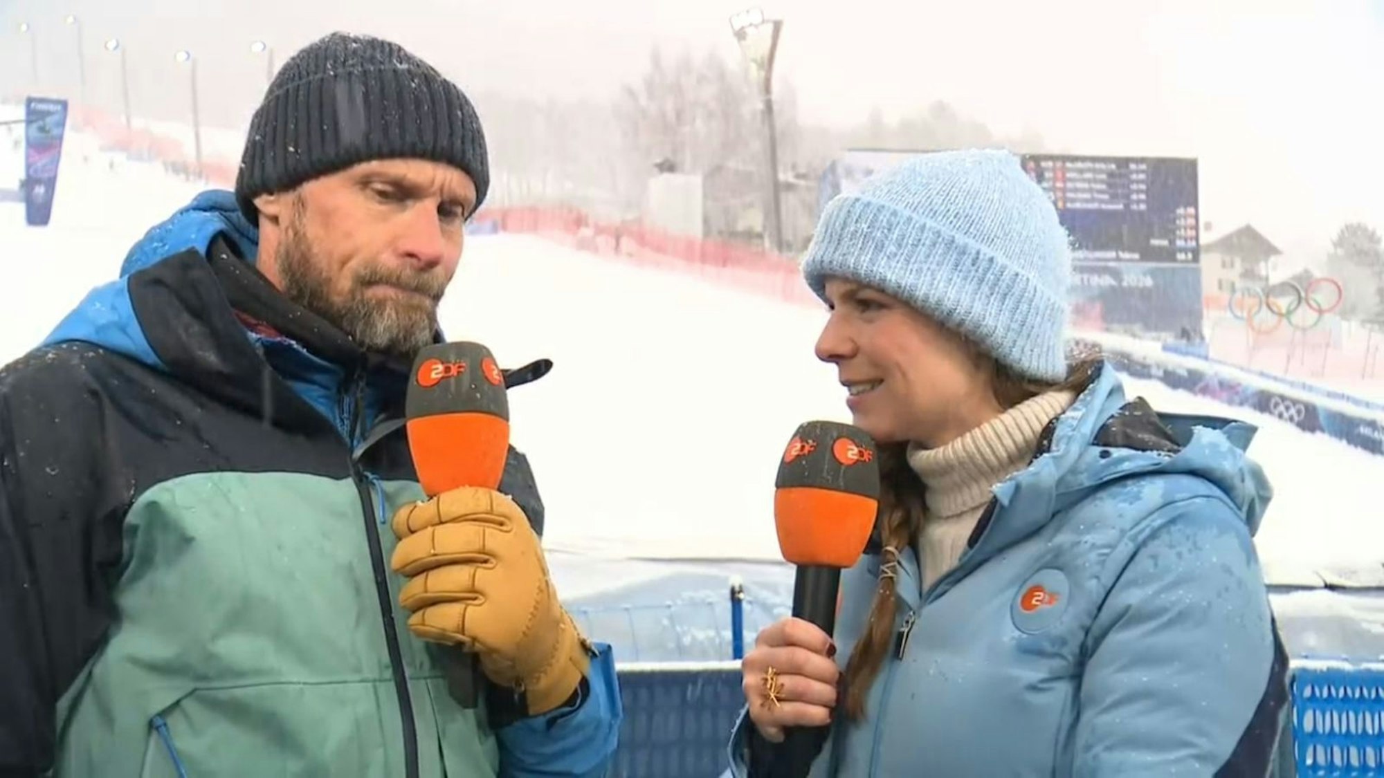 Auch ihnen fehlt die Stimmung: Marco Büchel, Amelie Stiefvatter. (Bild: ZDF)