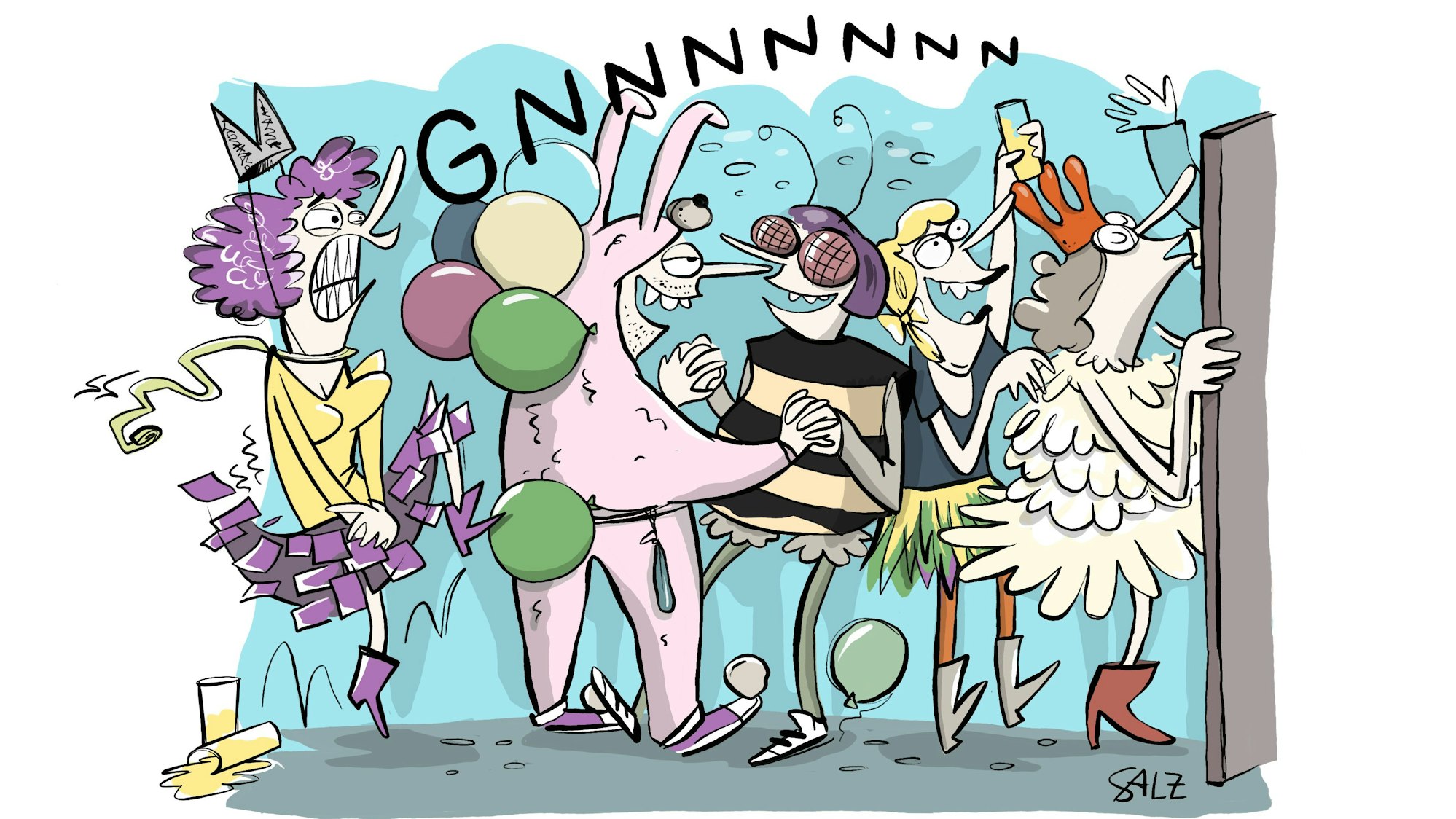 Pinkelpanik: Welche Frau kennt sie nicht an Karneval?