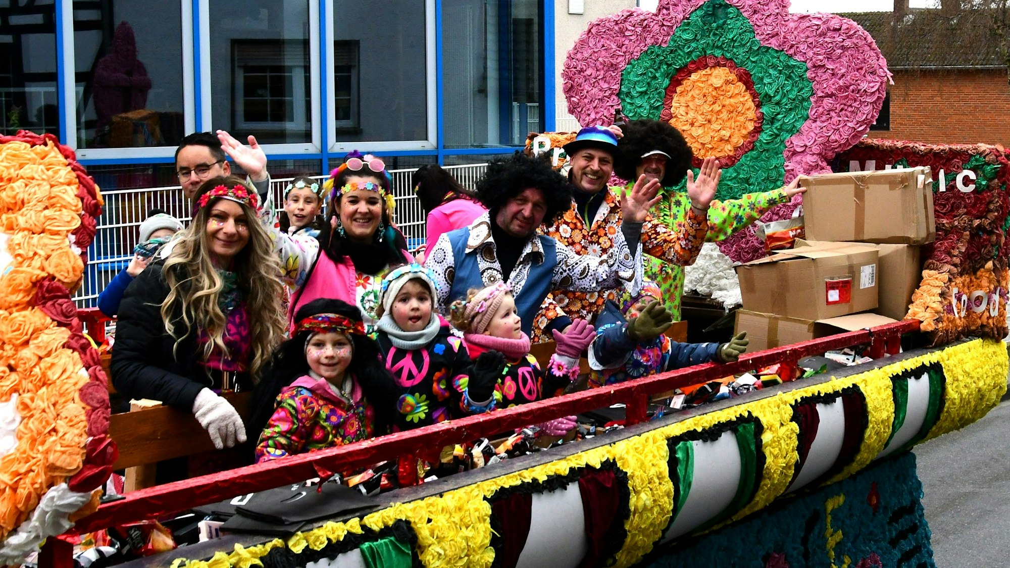 Die Hippies waren außer Rand und Band.