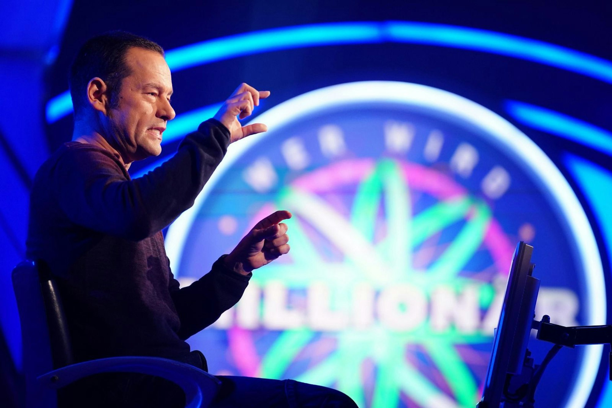 Überhangkandidat Peter Wachsmuth aus Wedemark startete bei der 4.000-Euro-Frage und beendete seine Reise mit 64.000 Euro. (Bild: RTL / Stefan Gregorowius)