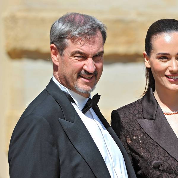 Markus Söder mit seiner Tochter Gloria-Sophie Burkandt bei den Richard-Wagner-Festspielen in Bayreuth.