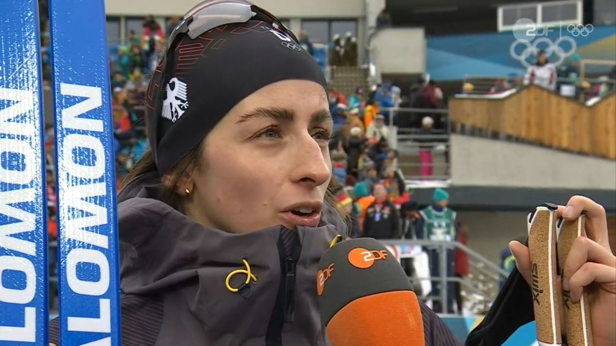 Tief enttäuscht trotz Top-Rennen: Vanessa Voigt. (Bild: ZDF)