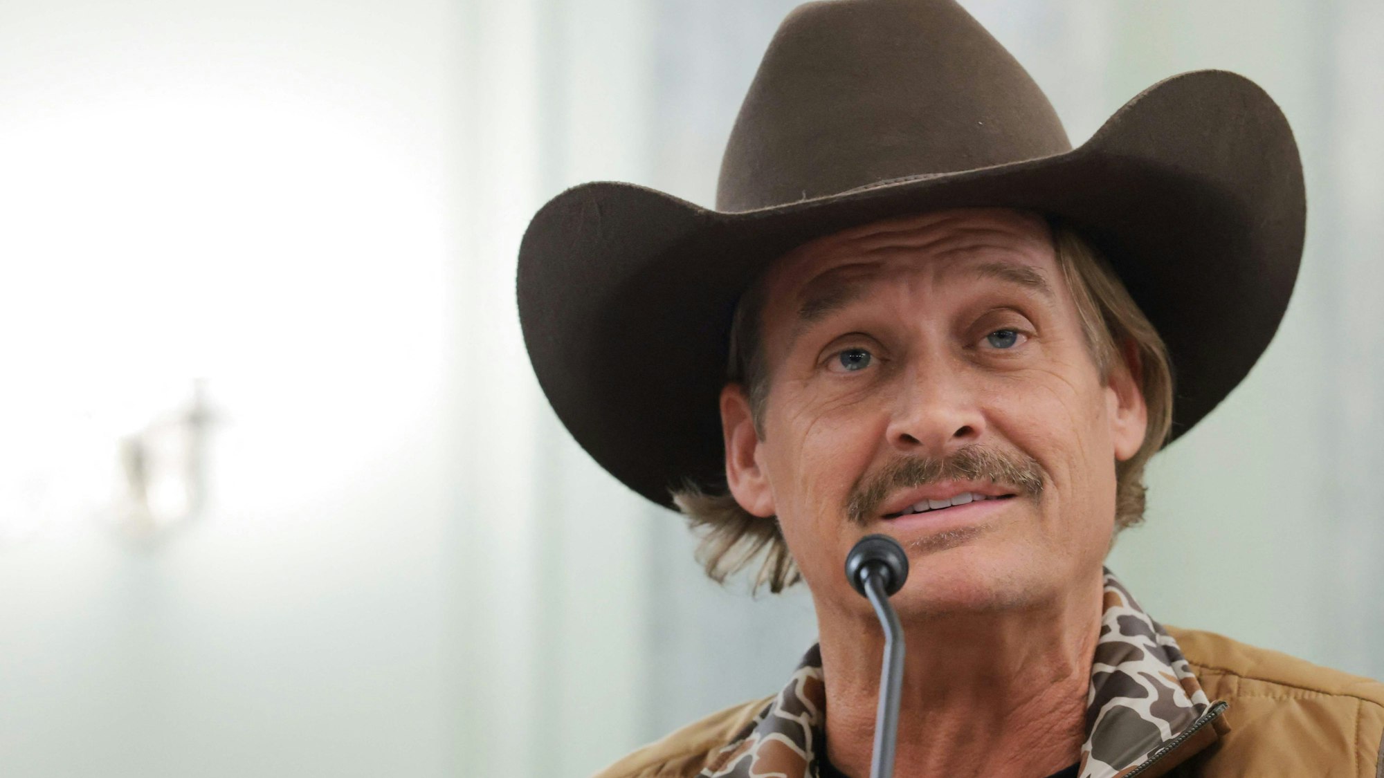 Kid Rock auf einer PK.