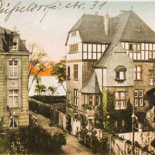 Das Bild zeigt die „Villa Lammine“ an der Düsseldorfer Straße im Jahr 1914.