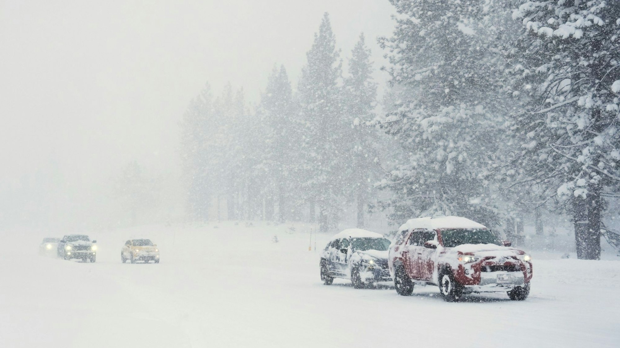 In Kalifornien ist viel Schnee gefallen.