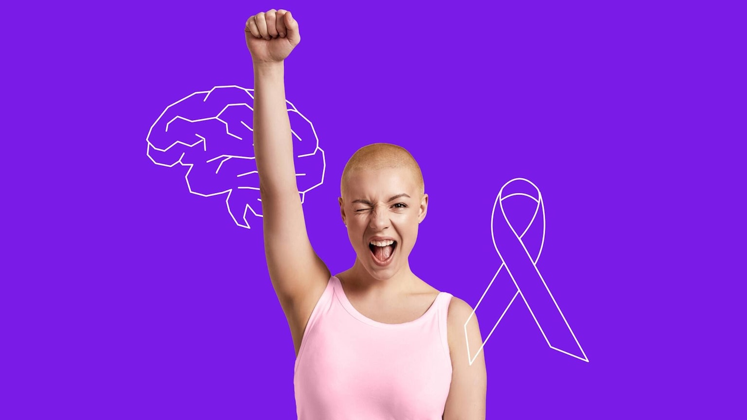 Stark sein trotz Krebsdiagnose: Die eigene Denkweise spielt durchaus eine Rolle beim Durchstehen der Erkrankung – auch wenn sie sich nicht allein durch positive Gedanken besiegen lässt. . Copyright: xLanaStockx via imago