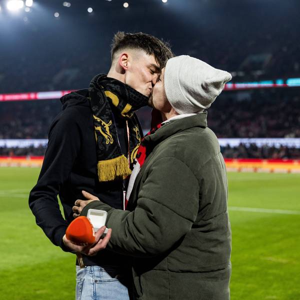 Pascal Kaiser hat seinem Freund im Stadion des 1. FC Köln einen Heiratsantrag gemacht.
