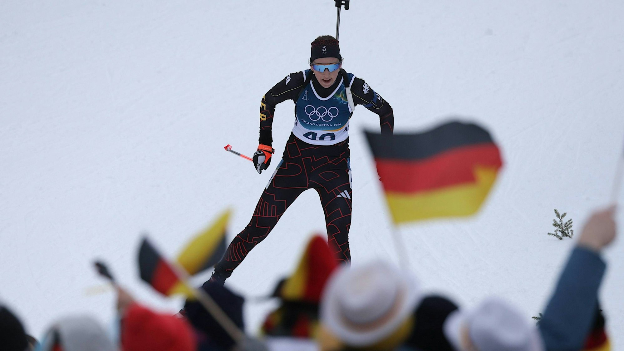 Franziska Preuß in der Loipe.