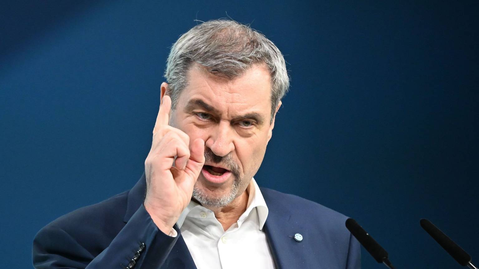 Markus Söder (CSU), Ministerpräsident von Bayern und CSU-Chef, spricht auf dem CDU-Bundesparteitag.