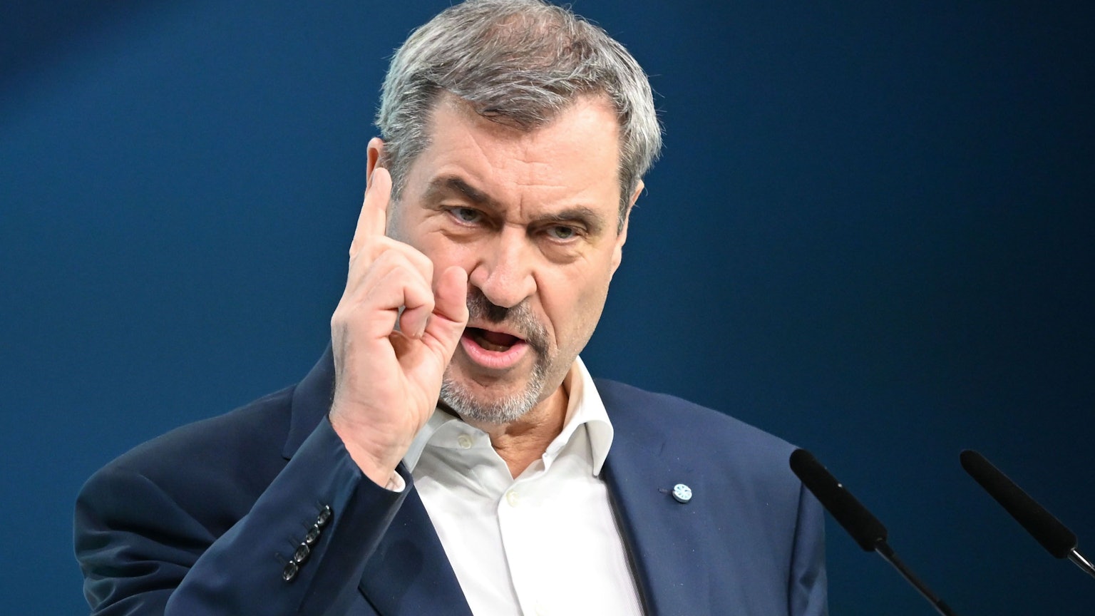 Markus Söder (CSU), Ministerpräsident von Bayern und CSU-Chef, spricht auf dem CDU-Bundesparteitag.