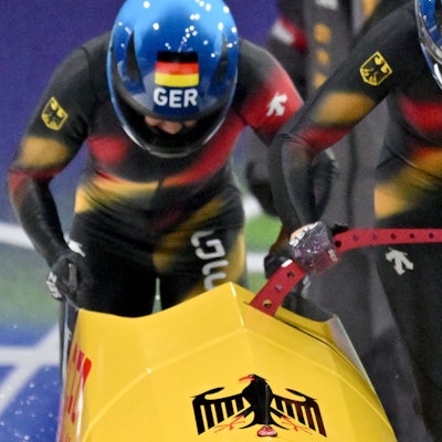 Laura Nolte und Deborah Levi beim Start im Zweierbob