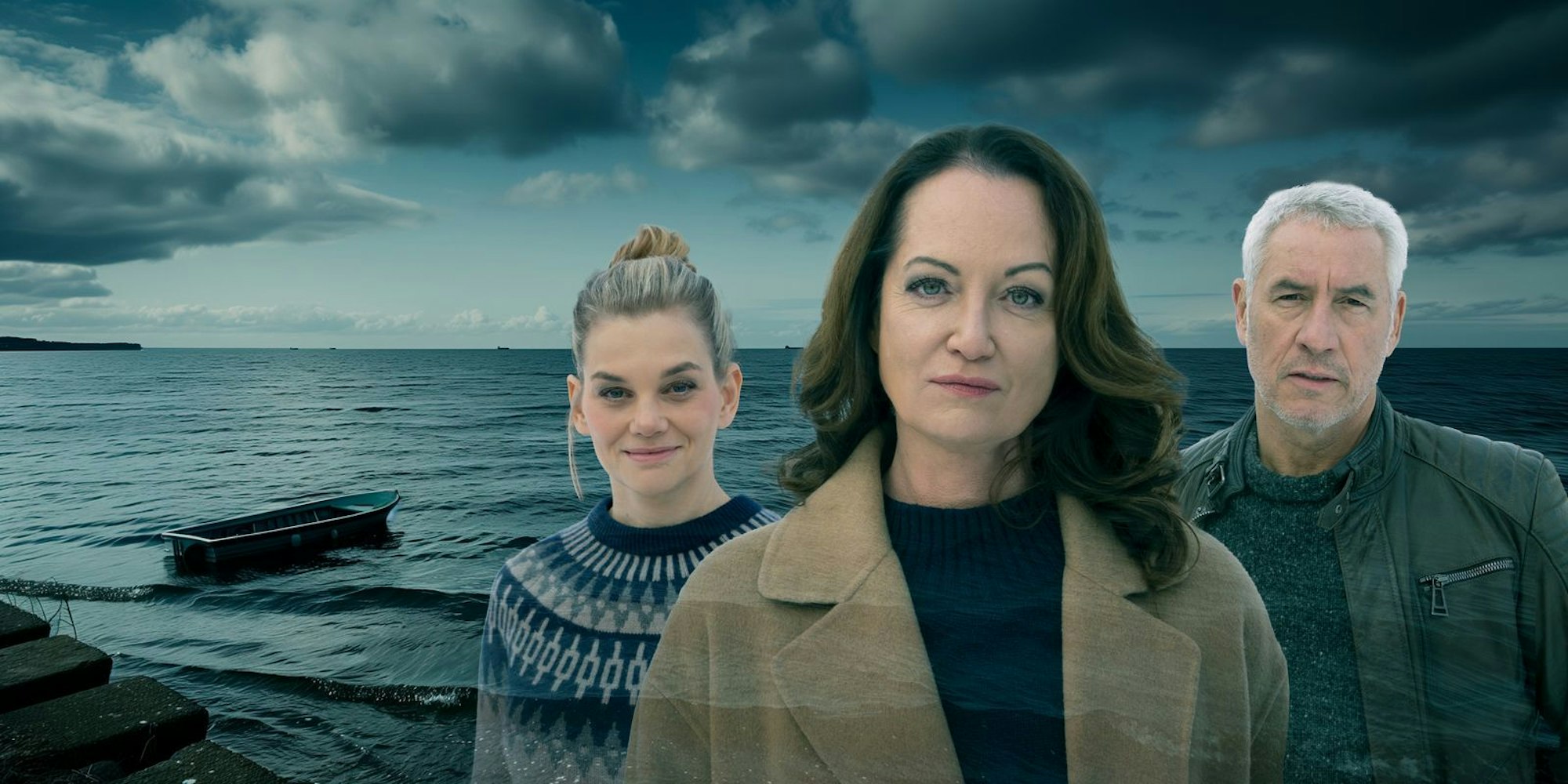 Die drei von der Förde: In „Unter anderen Umständen“ ermitteln Alwa Sörensen (Lisa Werlinder, links), Jana Winter (Natalia Wörner) und Mathias Hamm (Ralph Herforth) (Bild: ZDF / Georges Pauly)