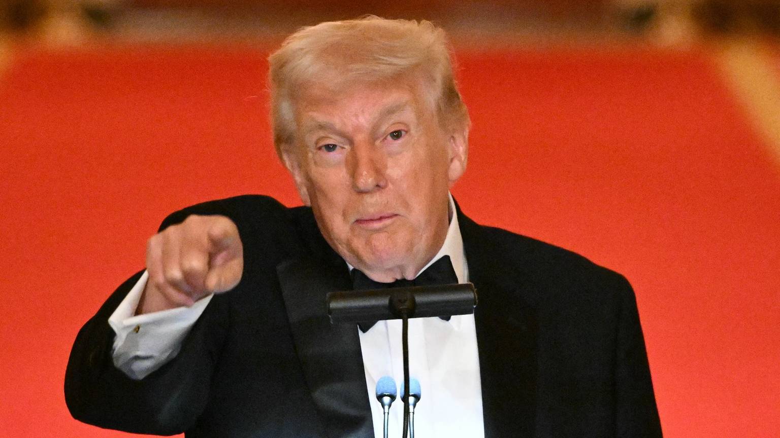 US President Donald Trump speaks during a dinner with state governors in the East Room of the White House in Washington, DC, on February 21, 2026. (Photo by Mandel NGAN / AFP)