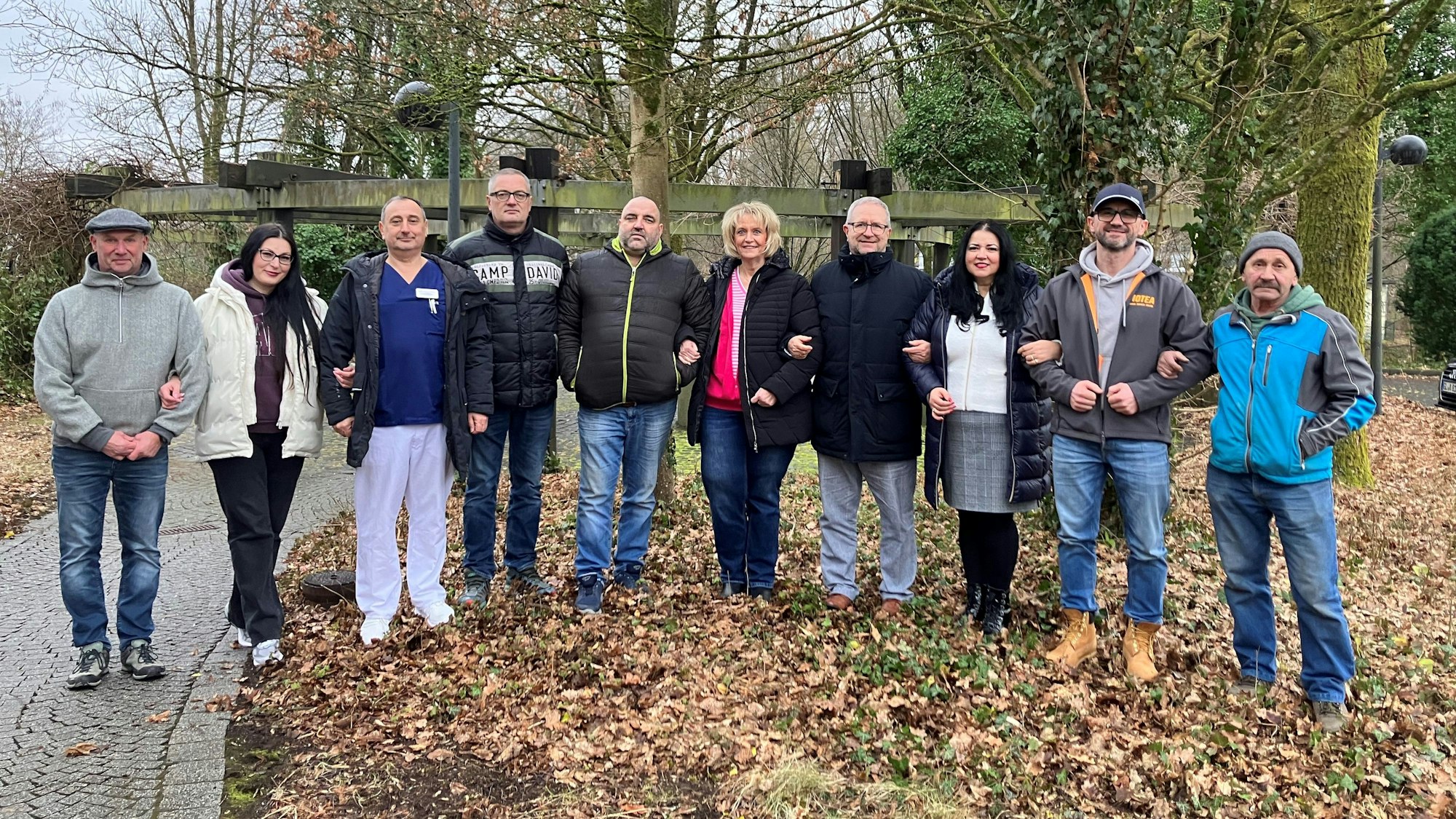 Ein Gruppenfoto aller Unterstützer.