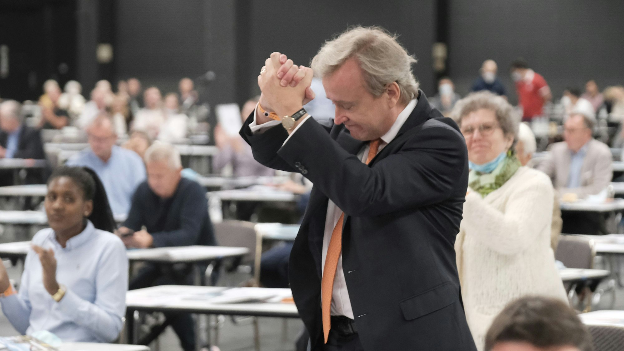 4. September 2021: Bernd Petelkau bejubelt seine letzte Wiederwahl als CDU-Parteichef. Zwei Jahre später wird er abgewählt.