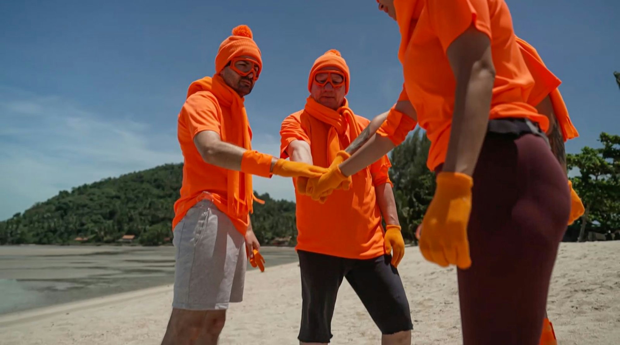 Beim Teamspiel sabotiert Dilara ihr eigenes Team. Sie will absichtlich verlieren, um dann zwei Spieler für den Exit nominieren zu können. (Bild: Joyn)