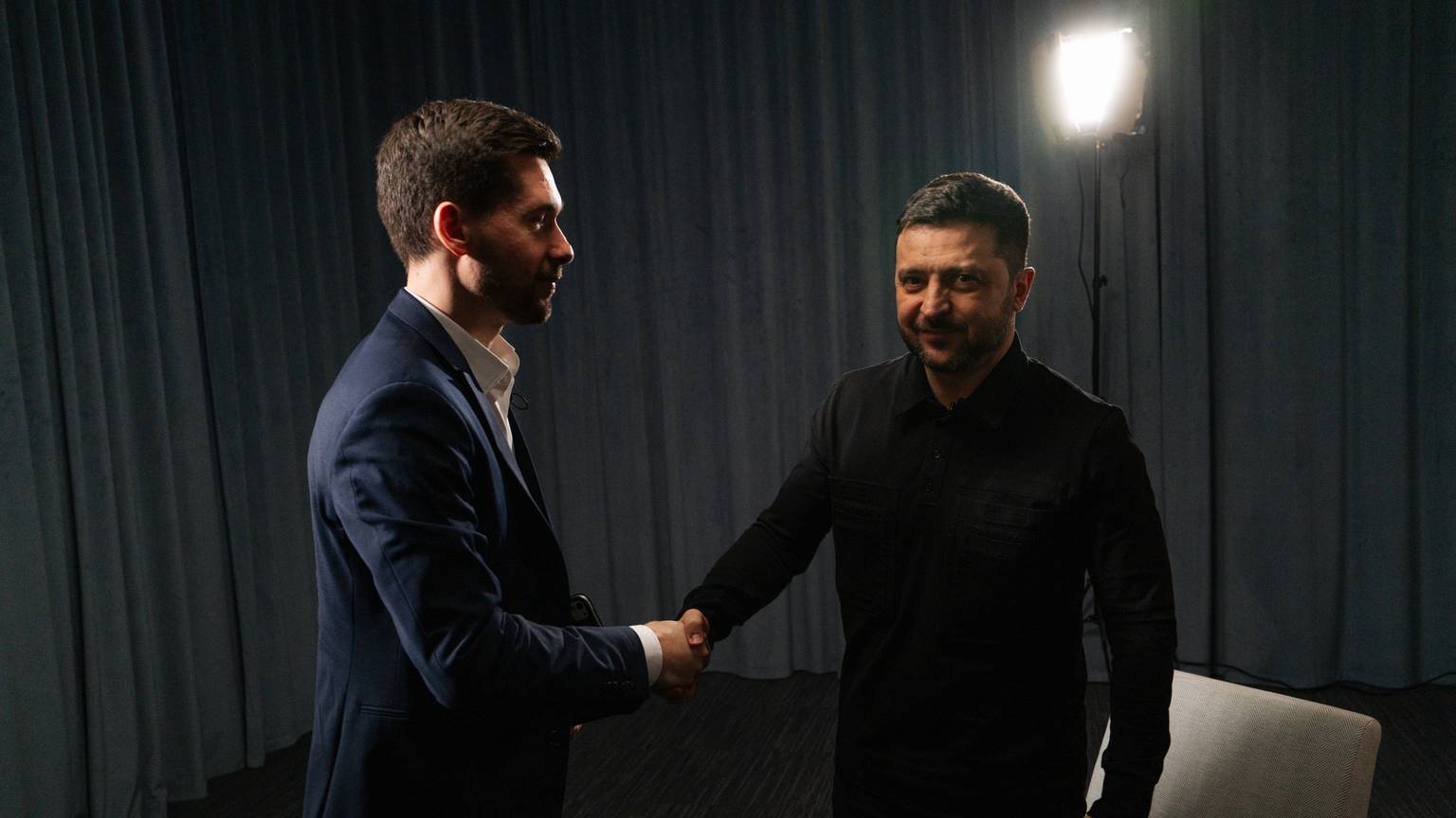 Vassili Golod im Interview mit dem ukrainischen Präsidenten Volodymyr Selenskyj