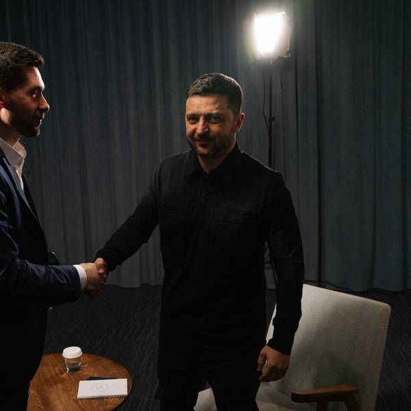 Vassili Golod im Interview mit dem ukrainischen Präsidenten Volodymyr Selenskyj