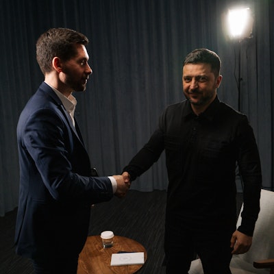 Vassili Golod im Interview mit dem ukrainischen Präsidenten Volodymyr Selenskyj