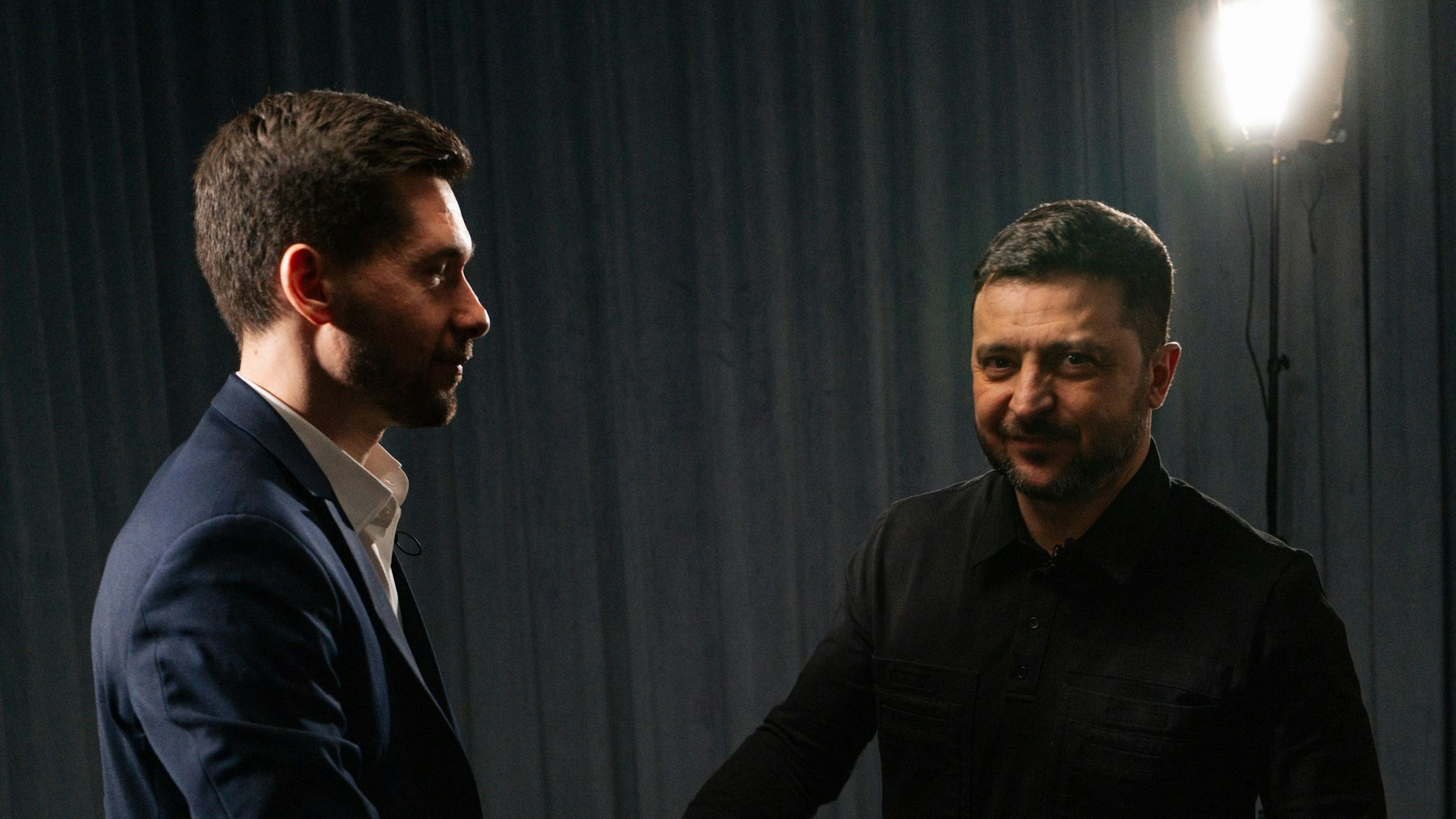 Vassili Golod im Interview mit dem ukrainischen Präsidenten Volodymyr Selenskyj