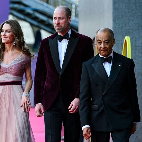 Der britische Thronfolger Prinz William und seine Frau Prinzessin Kate kommen zur Verleihung der 79. British Academy Film Awards (Bafta) in der Royal Festival Hall.