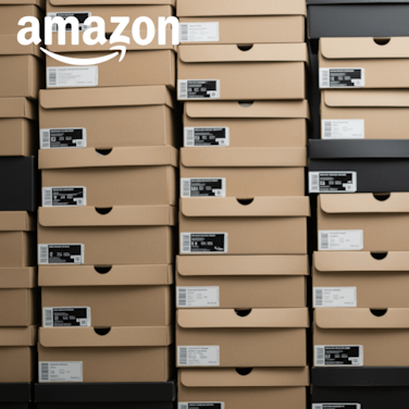 Gestapelte Schuhkartons.