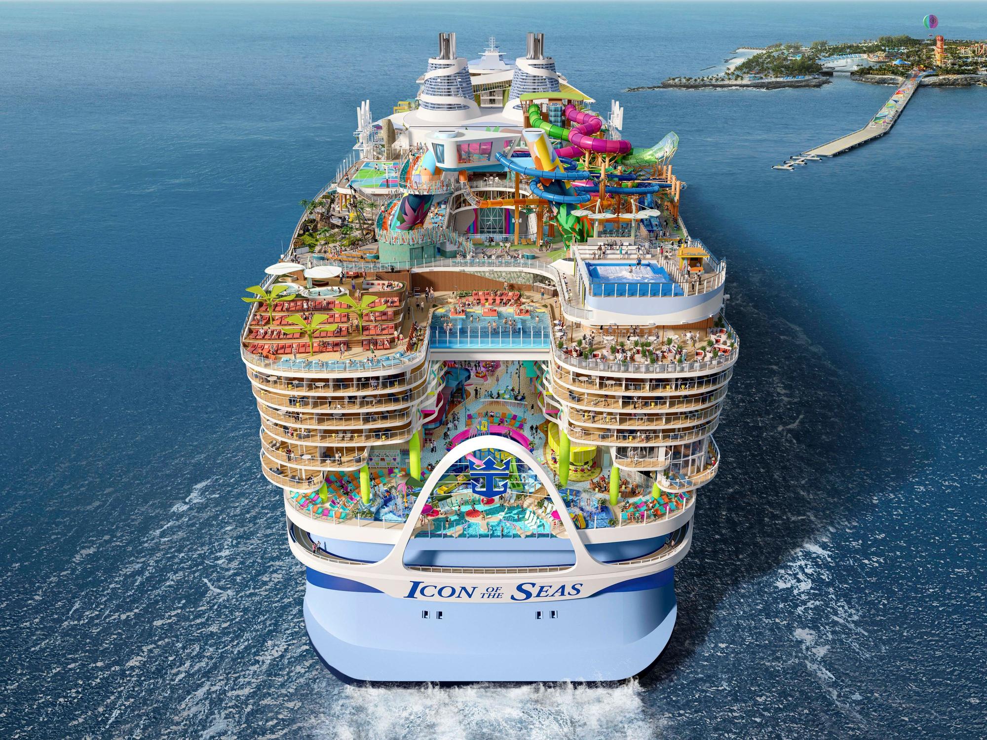 Die „Icon of the Seas“ auf hoher See.