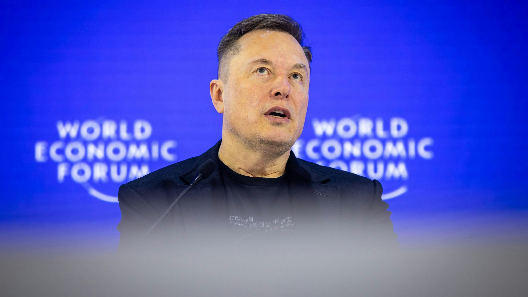 Elon Musk at the World Economic Forum 2026 Annual Meeting Elon Musk in conversation with Laurence D. Fink, Chair and CEO of BlackRock at the World Economic Forum 2026 Annual Meeting in Davos, Switzerland, Credit:World Economic Forum / Avalon Davos, Switzerland PUBLICATIONxNOTxINxUKxFRAxUSA Copyright: xWorldxEconomicxForumx/xAvalonx 1068571886