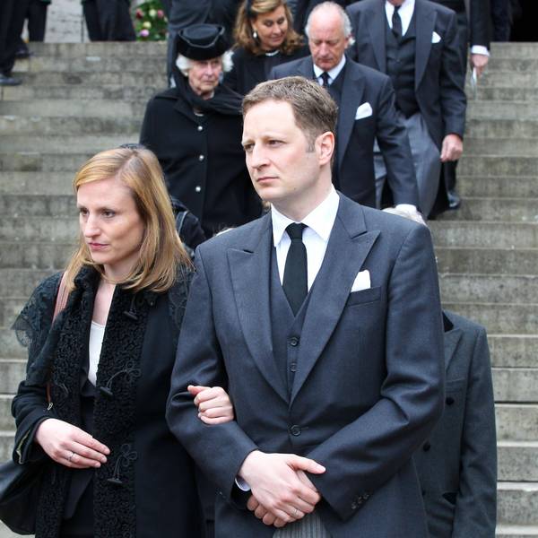 Georg Friedrich Prinz von Preußen und seine Frau Sophie bei einer Trauerfeier.