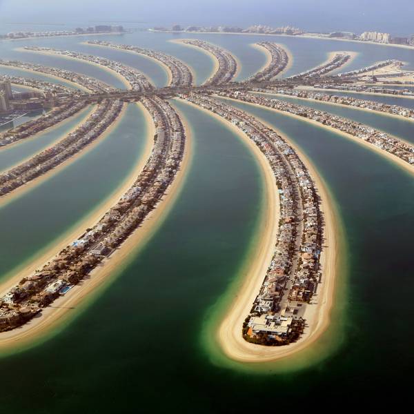 Die künstliche Insel „Palm Jumeirah“ mit dem Hotel „Atlantis The Palm“.