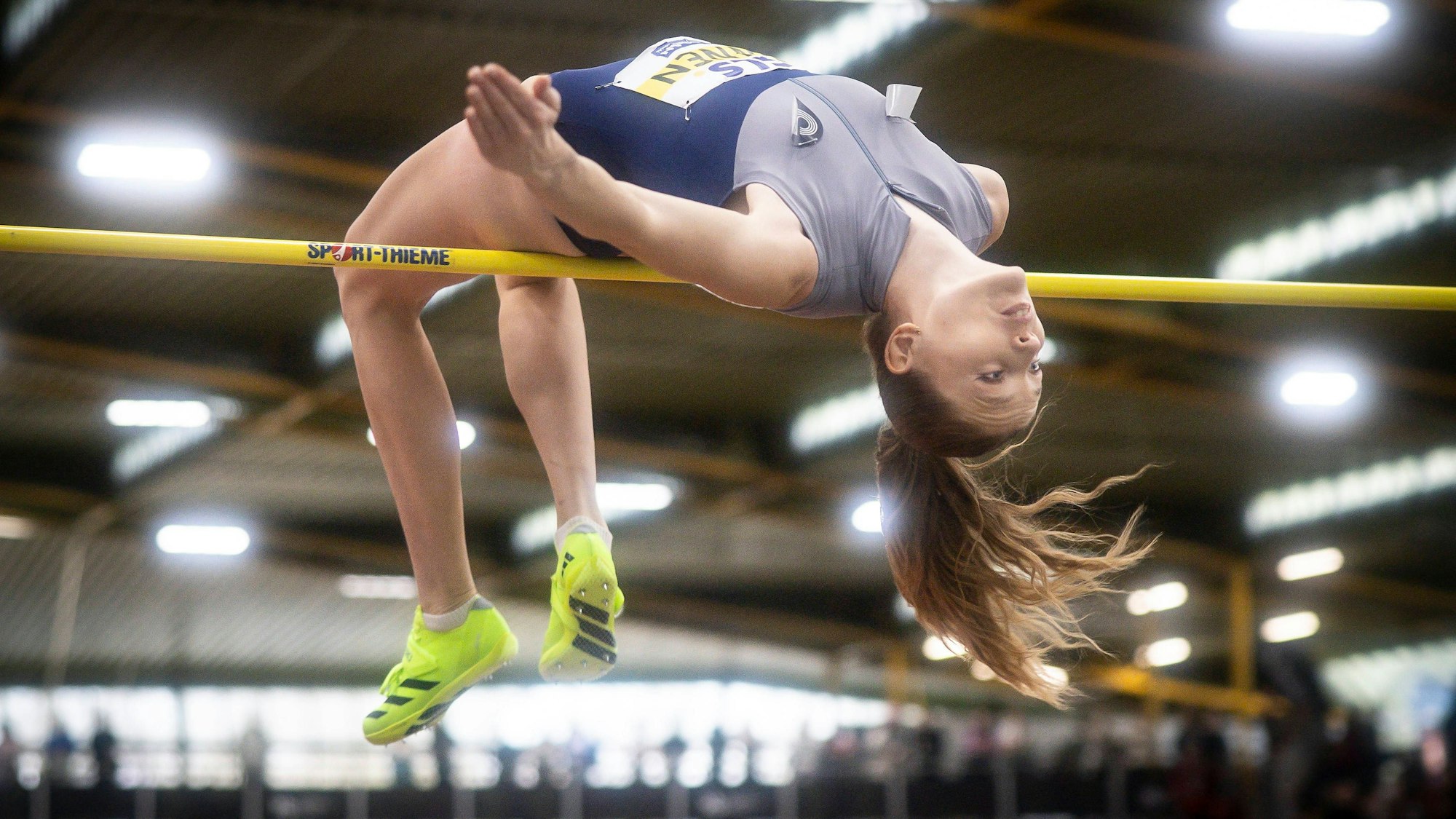Deutsche Leichtathletik-Hallenmeisterschaften Dortmund, 28.02.2026 Deutsche Hallen-Meisterin im Hochsprung: Imke Onnen Cologne Athletics, 332 Deutsche Leichtathletik-Hallenmeisterschaften am 28.02.2026 in der Helmut-Körnig-Halle in Dortmund. *** German Indoor Athletics Championships Dortmund, 28 02 2026 German Indoor High Jump Champion Imke Onnen Cologne Athletics, 332 German Indoor Athletics Championships on 28 02 2026 in the Helmut Körnig Hall in Dortmund Copyright: xBEAUTIFULxSPORTS/AxelxKohringx
