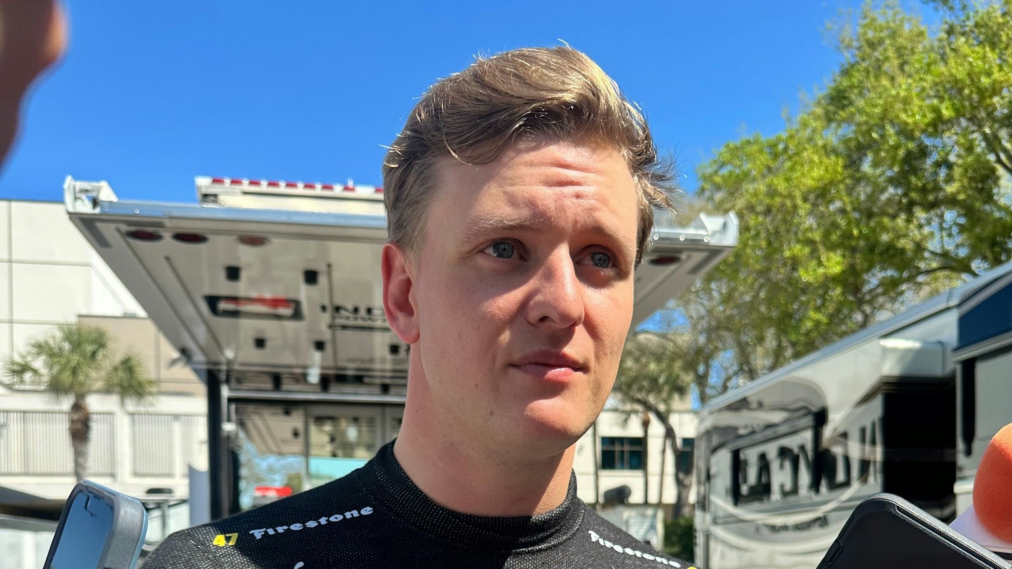 Mick Schumacher ist beim IndyCar-Rennen zu sehen.