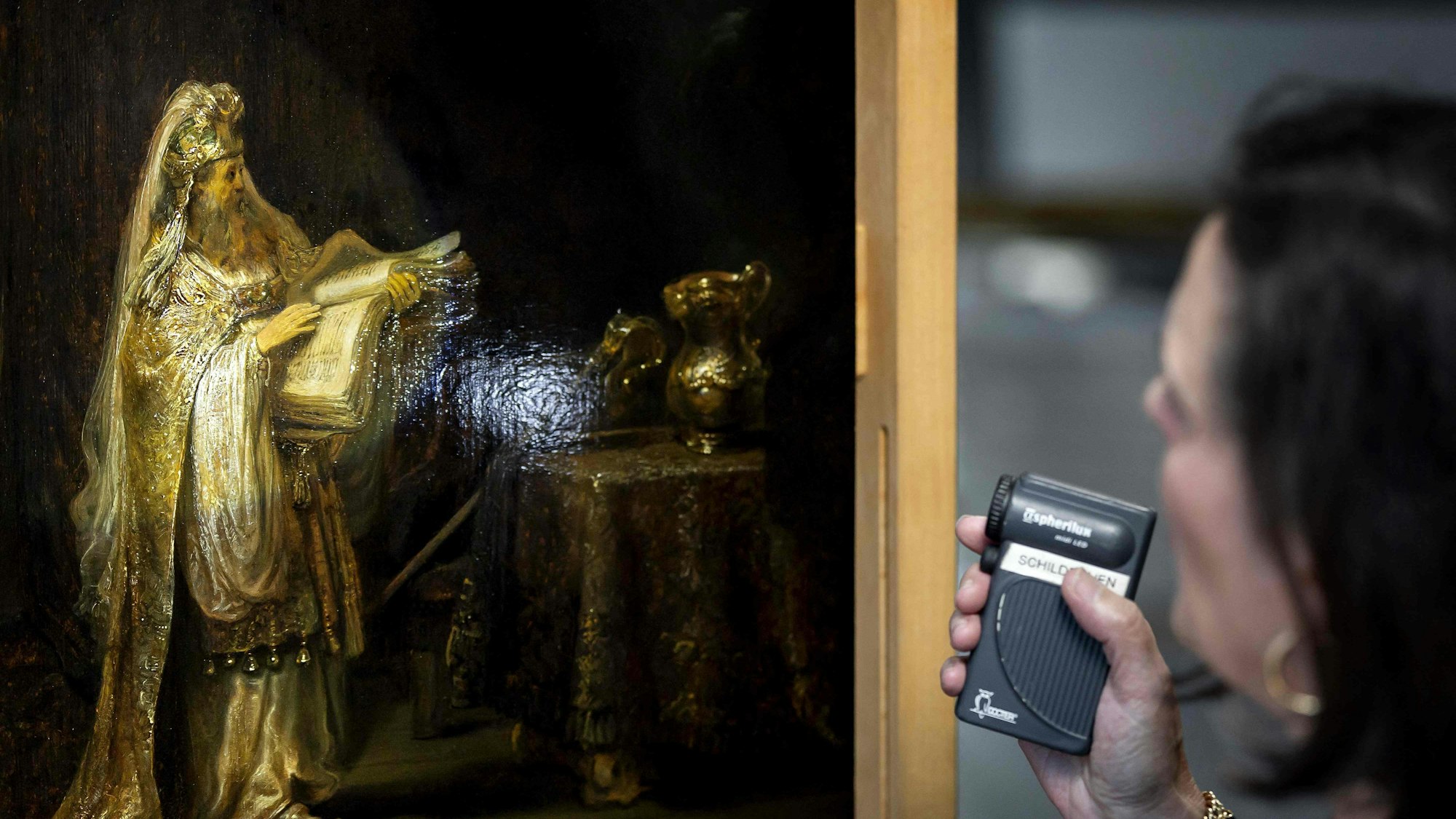 Das Gemälde „Vision von Zacharias im Tempel“ von Rembrandt in Amsterdam