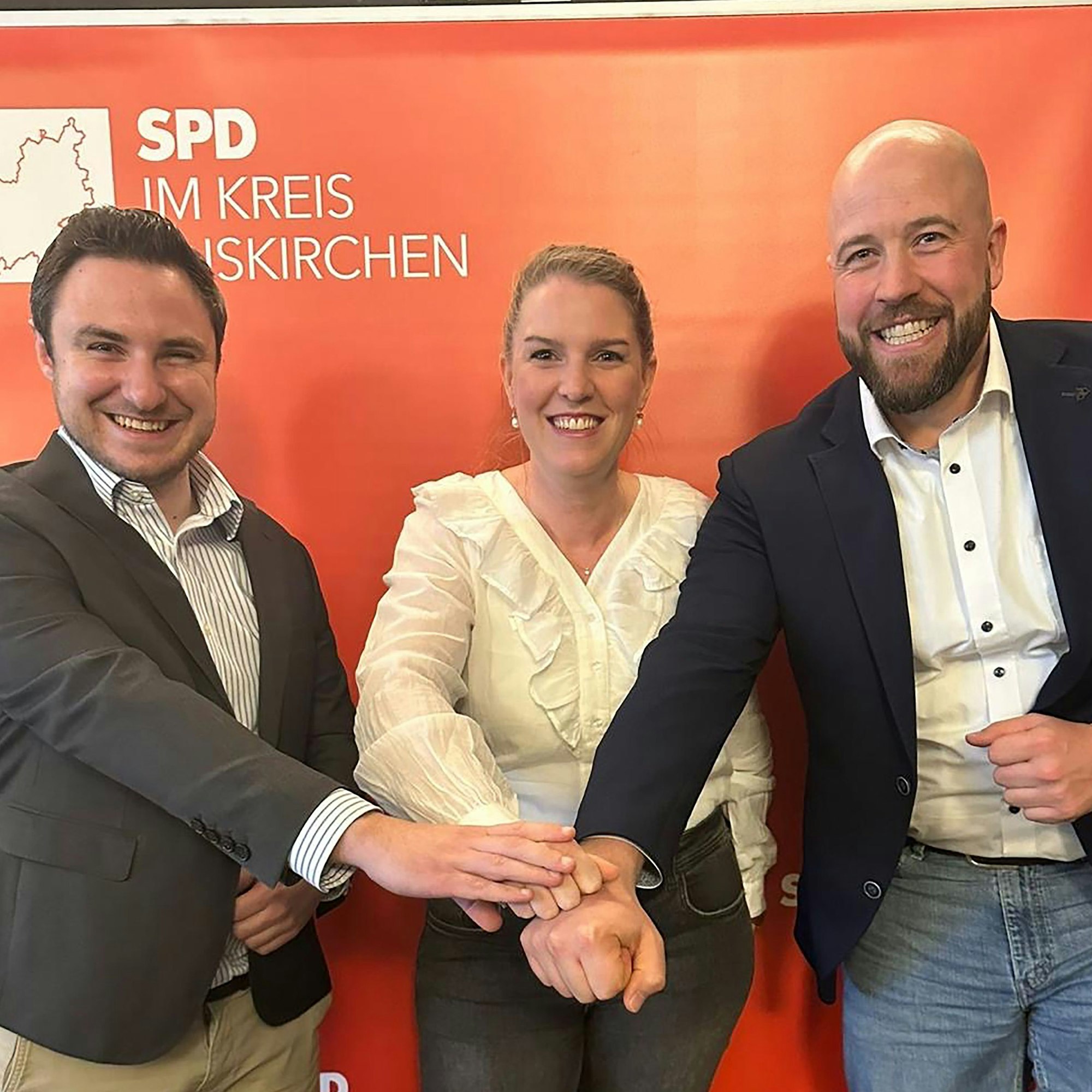 Das Bild zeigt die drei Kandidaten für die SPD.