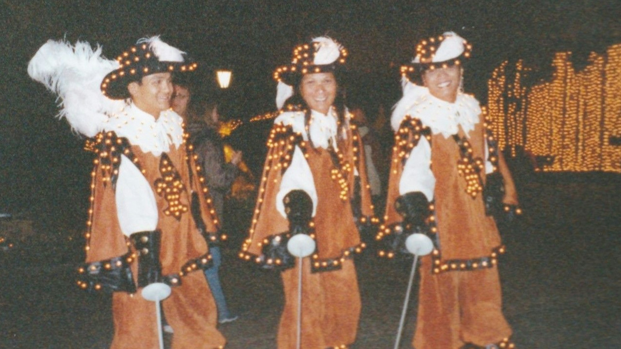„Die drei Musketiere“ in der Lichterparade im Phantasialand.