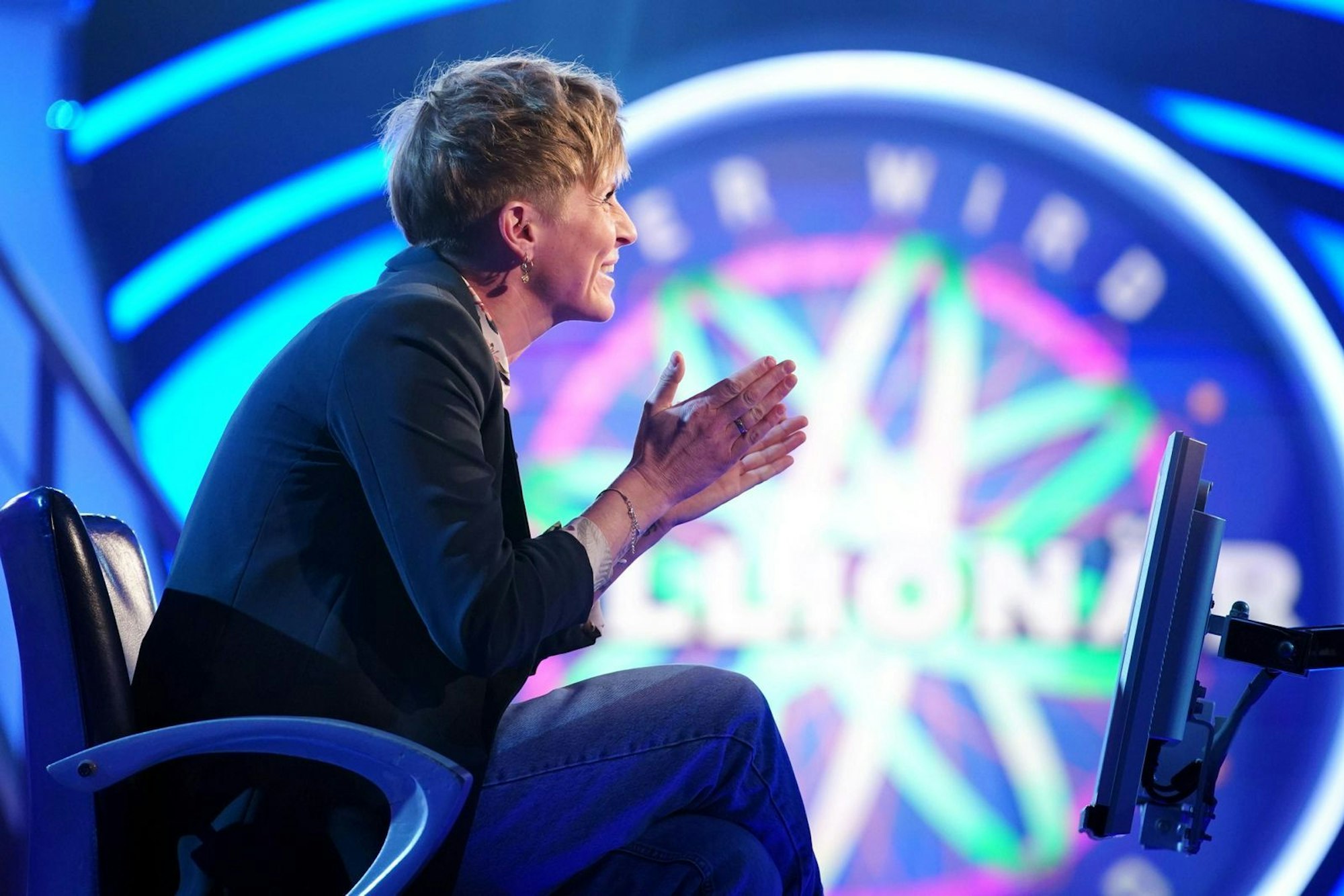 Überhangkandidatin Nadine Christmann aus Bocholt erspielte 8.000 Euro.
(Bild: RTL / Stefan Gregorowius)