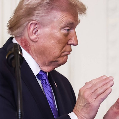 US-Präsident Donald Trump am Montag (2. März) bei einer Zeremonie im Weißen Haus.