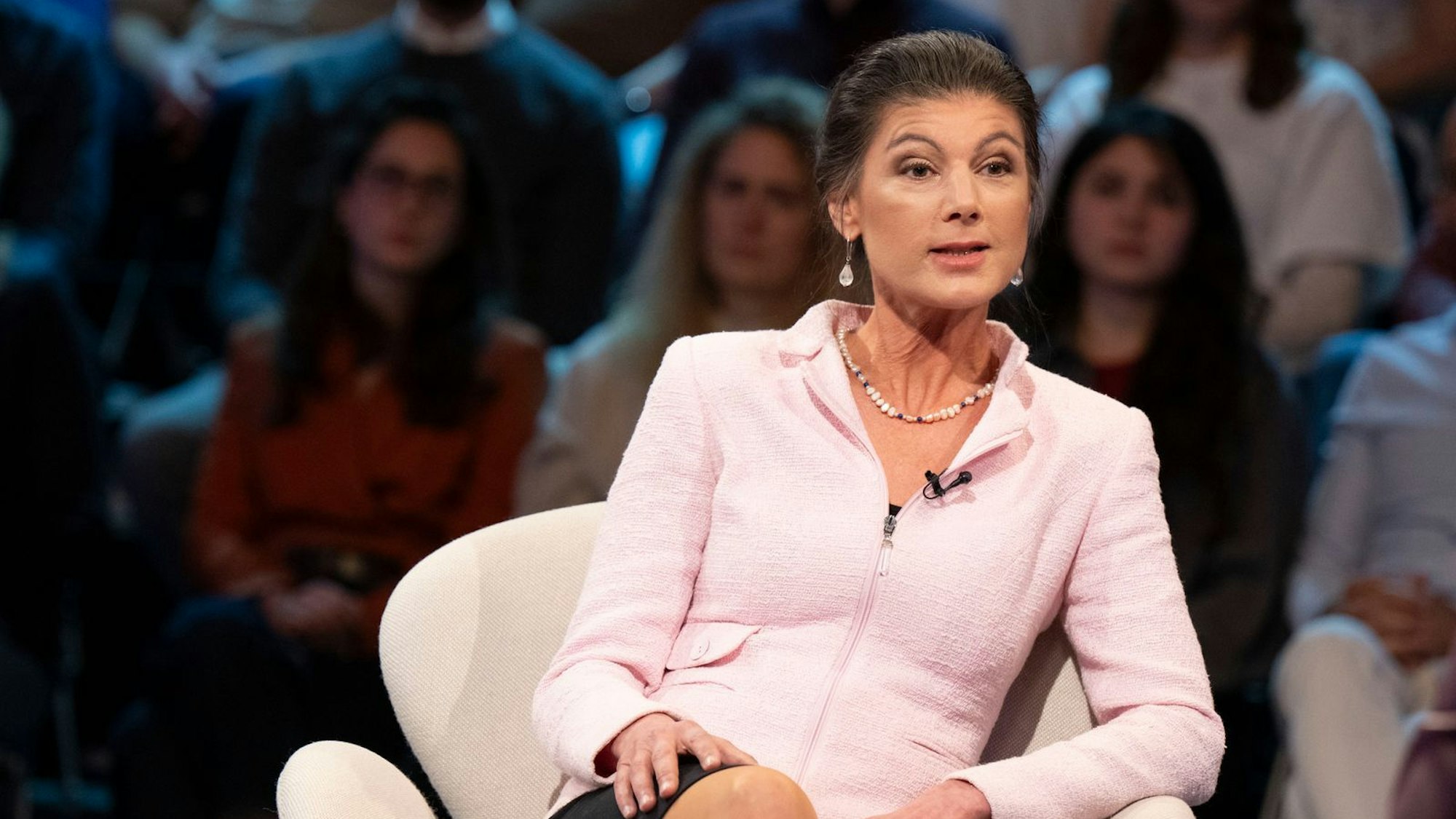 Sahra Wagenknecht hat sich bei Maischberger zum Iran-Krieg geäußert. (Bild: WDR/Melanie Grande)