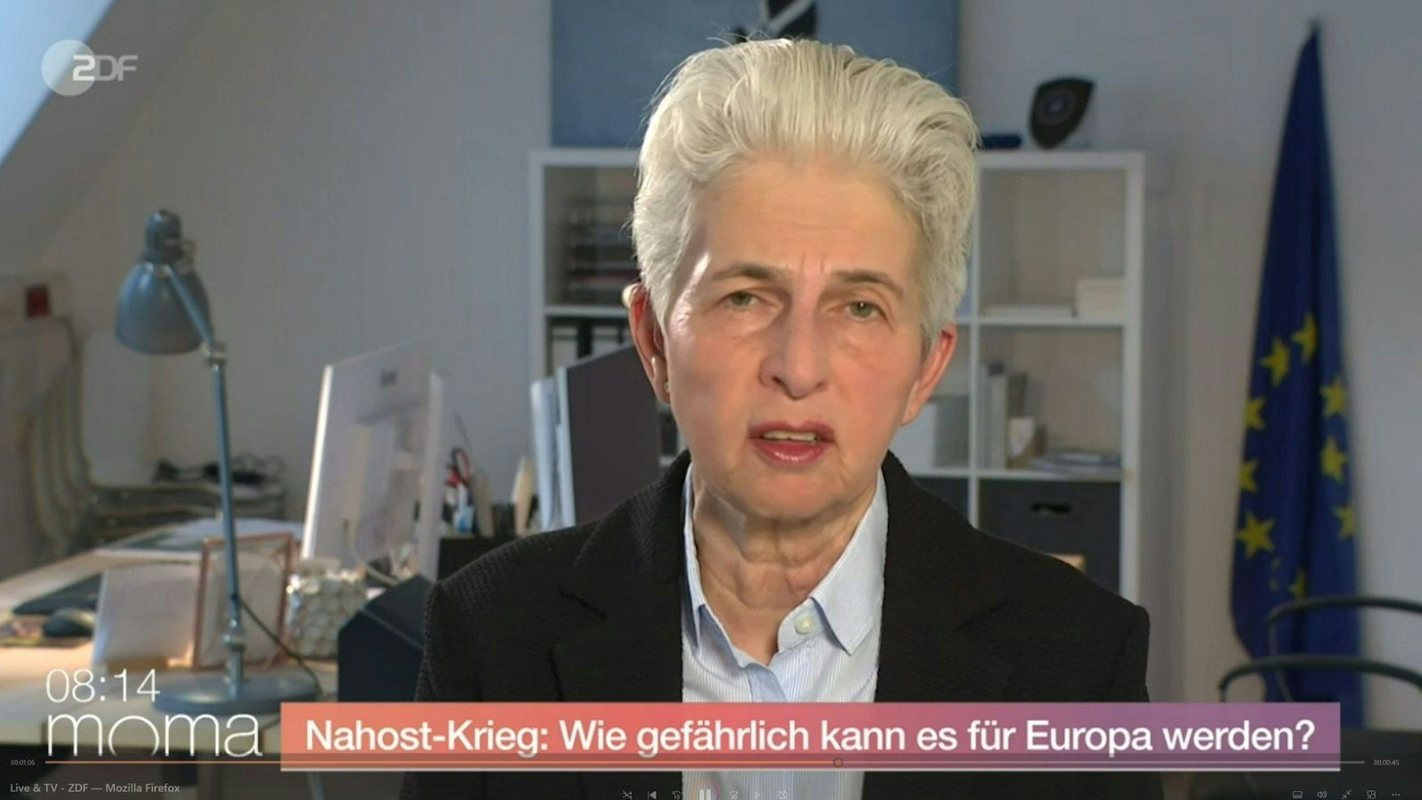 Europa-Politikerin Marie-Agnes Strack-Zimmermann fällte im ZDF-Moma ein vernichtendes Urteil. (Bild: ZDF)